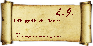 Légrádi Jerne névjegykártya